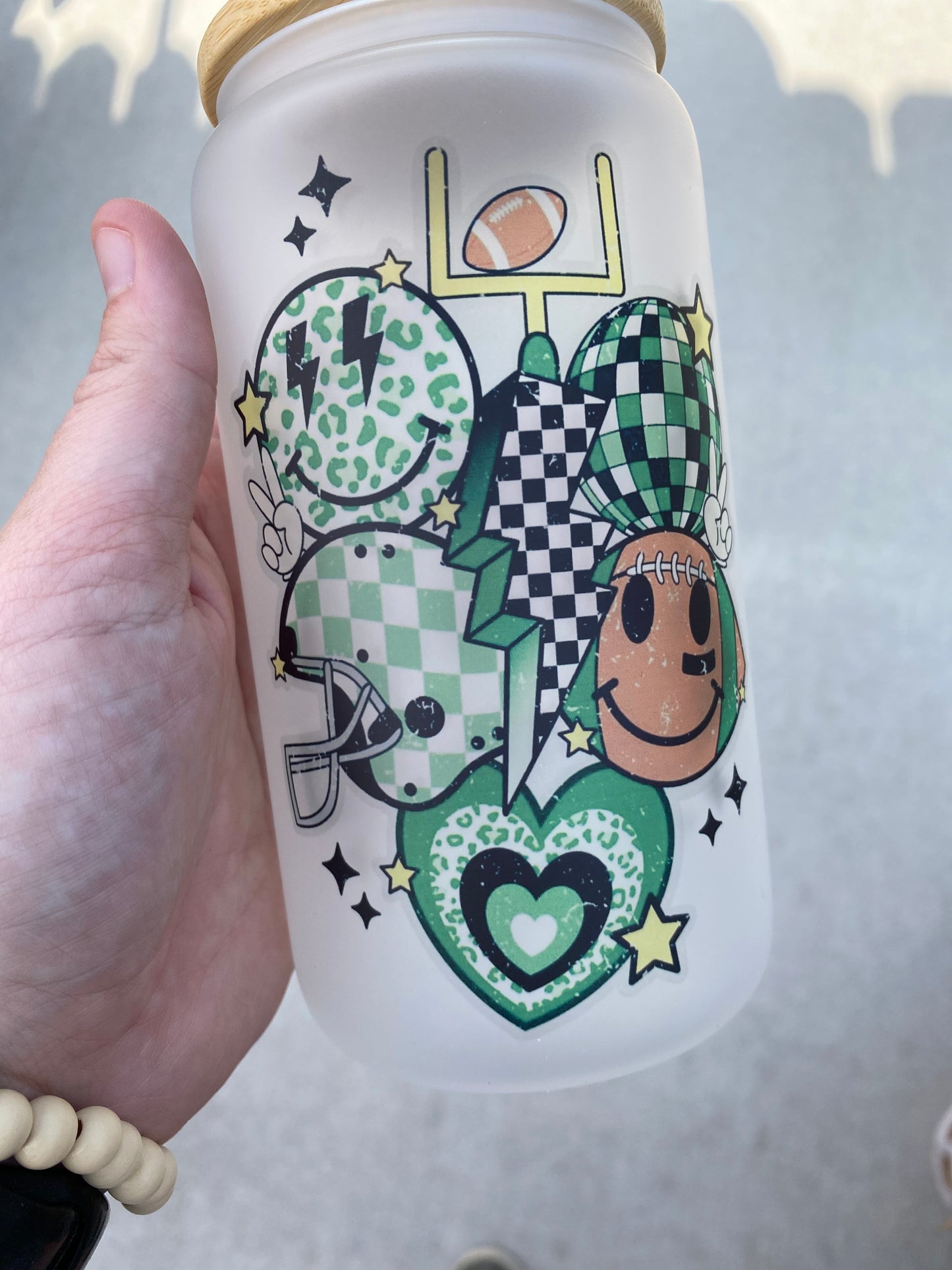 Retro football - green