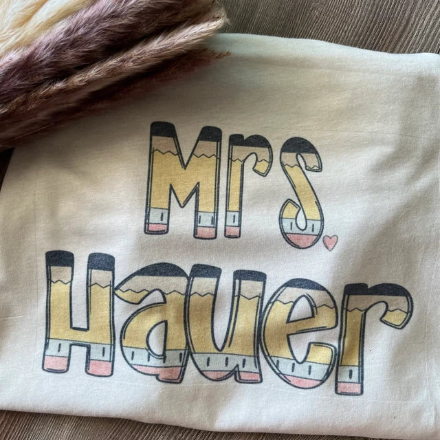 Pencil Font Tee